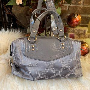 Coach Ashley Dotted OP Art Satchel/Shoulder Bag